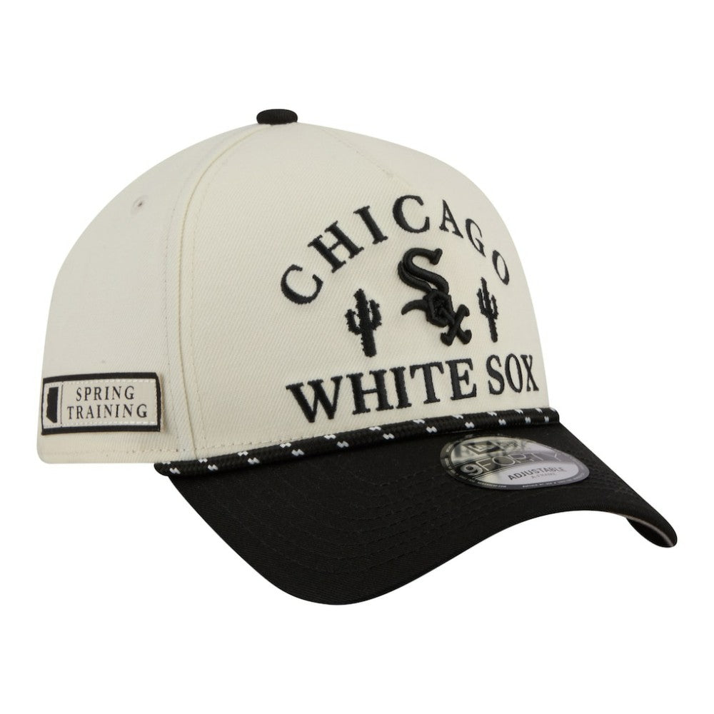 Cream Chicago White Sox New Era 2026 Spring Training Fan Pack Rope A-Frame 9FORTY Adjustable Hat