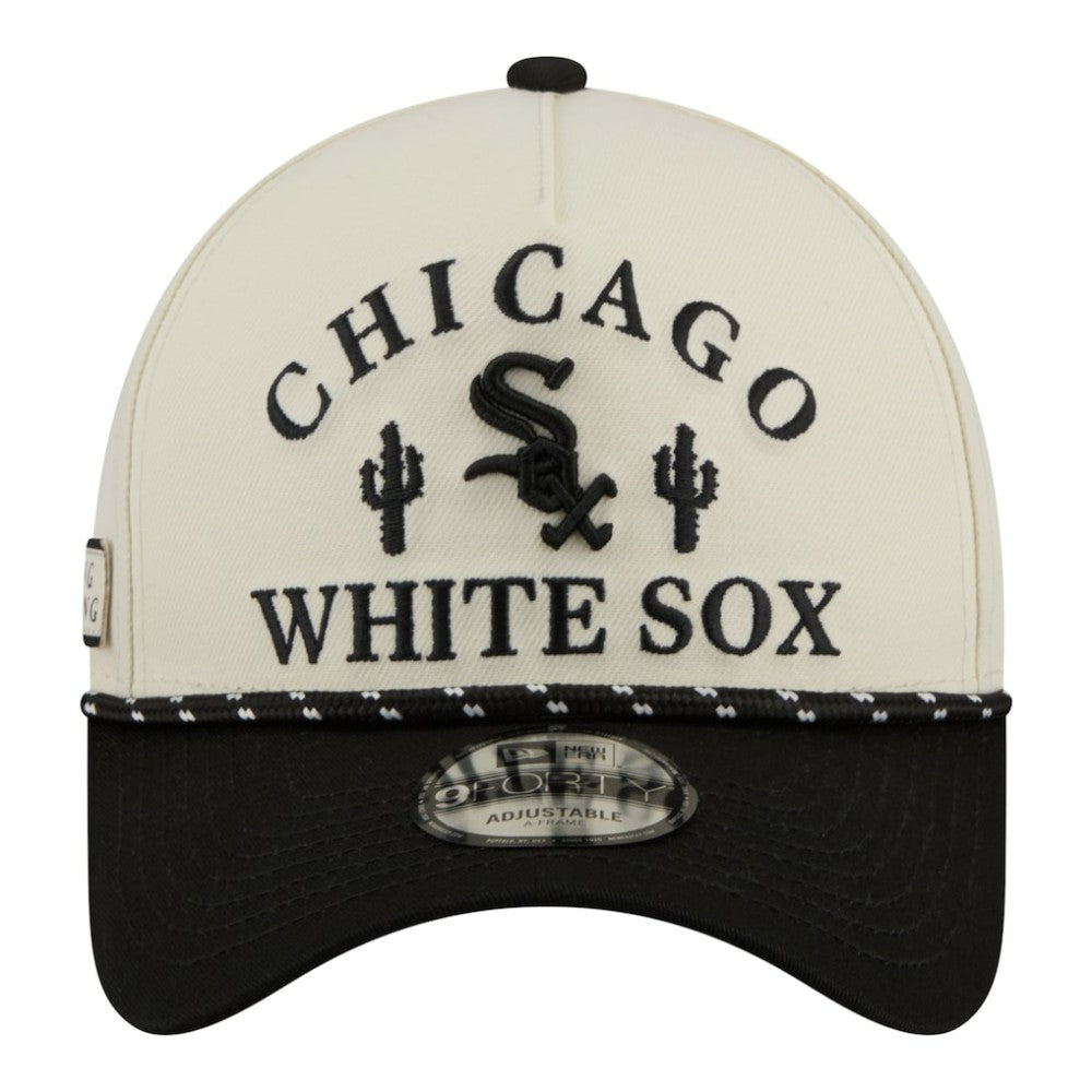 Cream Chicago White Sox New Era 2026 Spring Training Fan Pack Rope A-Frame 9FORTY Adjustable Hat