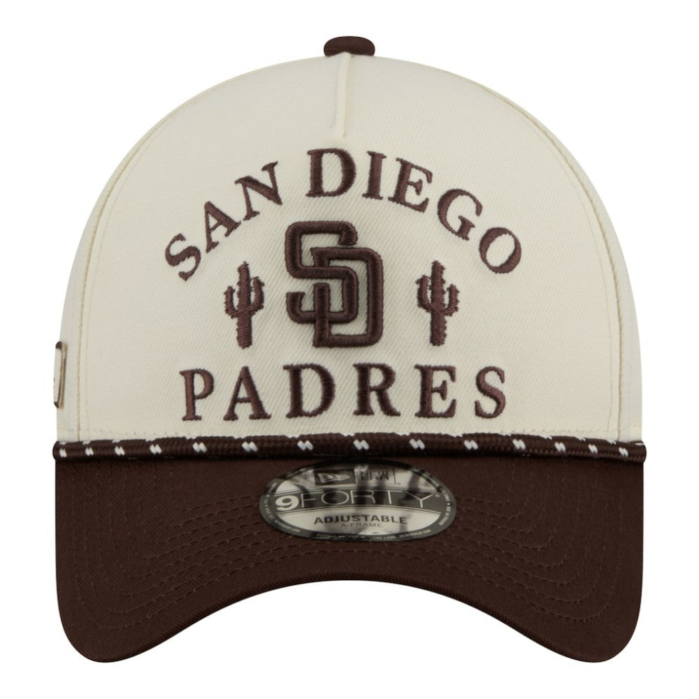 Cream San Diego Padres New Era 2026 Spring Training Fan Pack Rope A-Frame 9FORTY Adjustable Hat