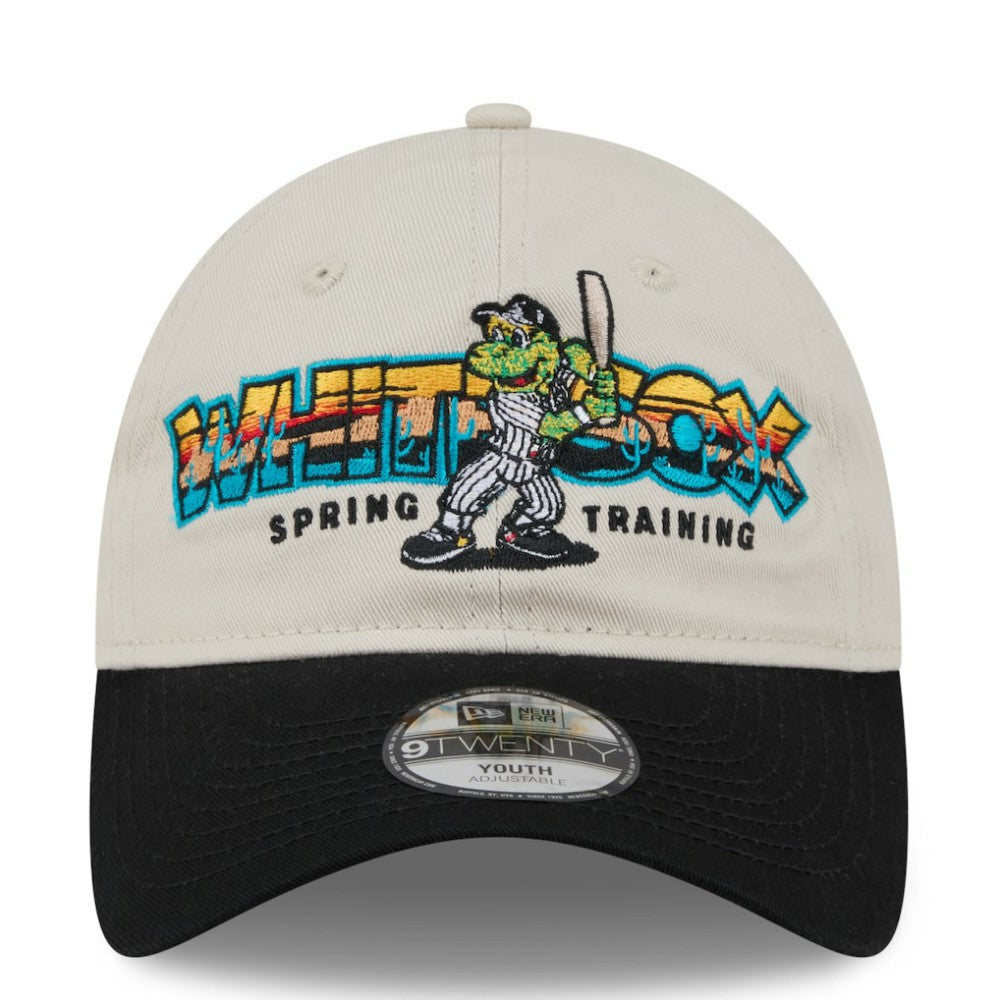 Stone/Black Chicago White Sox New Era Youth 2026 Spring Training Fan Pack Batter 9TWENTY Adjustable Hat
