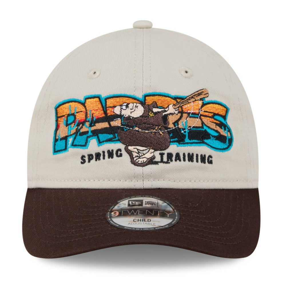 Stone/Brown San Diego Padres New Era Youth 2026 Spring Training Fan Pack Batter 9TWENTY Adjustable Hat