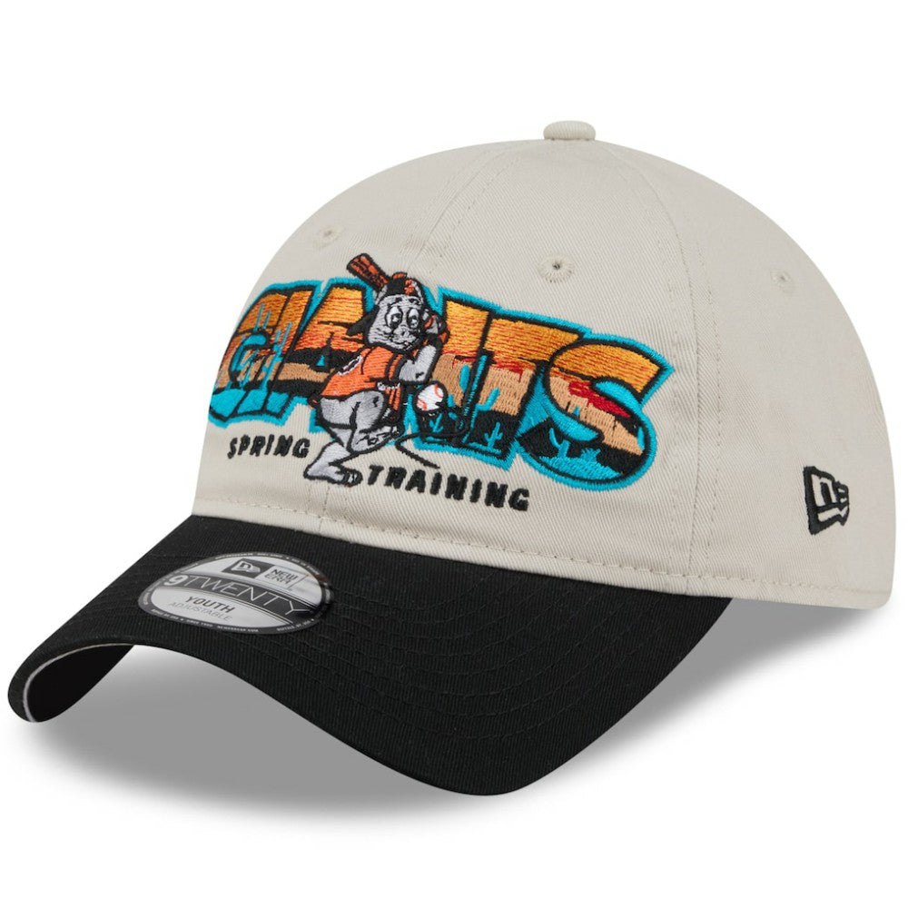 Stone/Black San Francisco Giants New Era Youth 2026 Spring Training Fan Pack Batter 9TWENTY Adjustable Hat