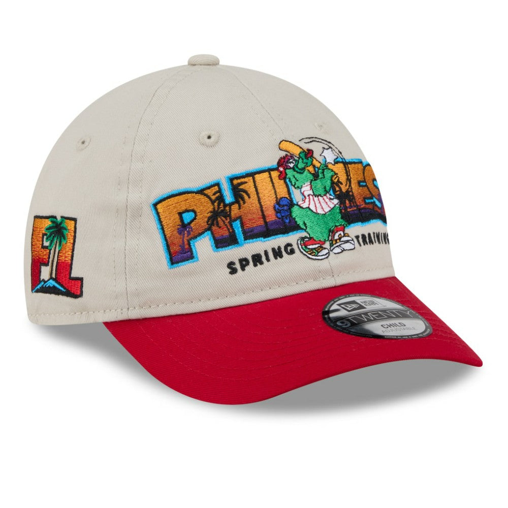 Stone/Red Philadelphia Phillies New Era Youth 2026 Spring Training Fan Pack Batter 9TWENTY Adjustable Hat
