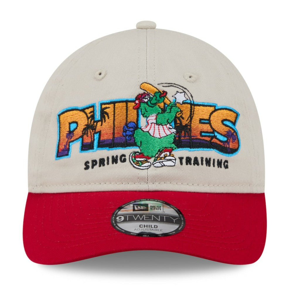 Stone/Red Philadelphia Phillies New Era Youth 2026 Spring Training Fan Pack Batter 9TWENTY Adjustable Hat