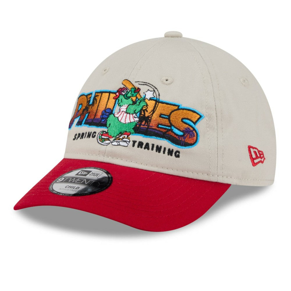 Stone/Red Philadelphia Phillies New Era Youth 2026 Spring Training Fan Pack Batter 9TWENTY Adjustable Hat