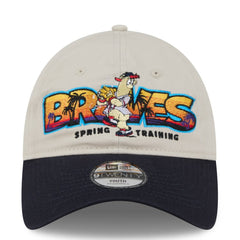 Stone/Navy Atlanta Braves New Era Youth 2026 Spring Training Fan Pack Batter 9TWENTY Adjustable Hat