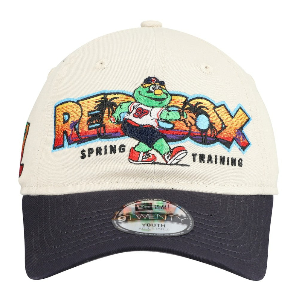 Stone/Navy Boston Red Sox New Era Youth 2026 Spring Training Fan Pack Batter 9TWENTY Adjustable Hat