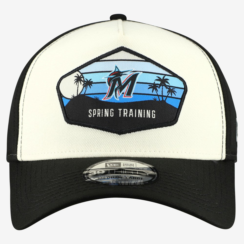 Stone Miami Marlins New Era 2026 Spring Training Fan Pack Gradient 39THIRTY Flex Hat