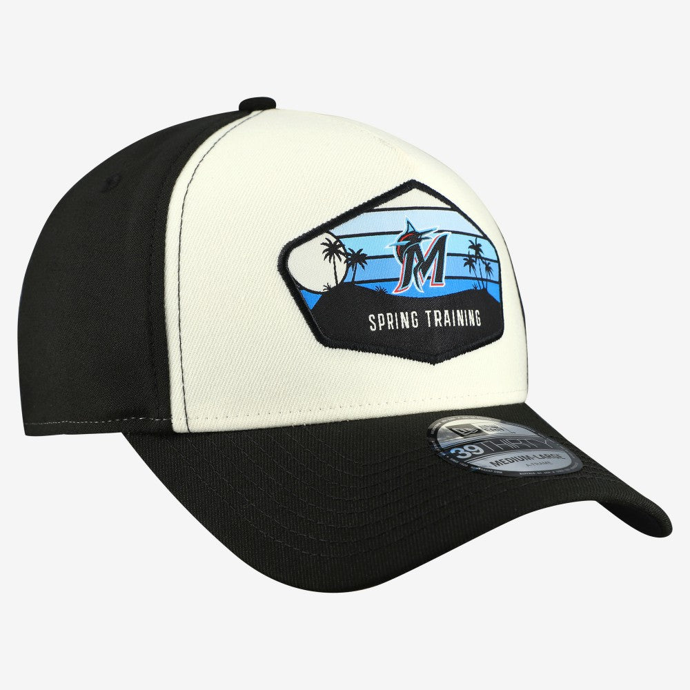 Stone Miami Marlins New Era 2026 Spring Training Fan Pack Gradient 39THIRTY Flex Hat