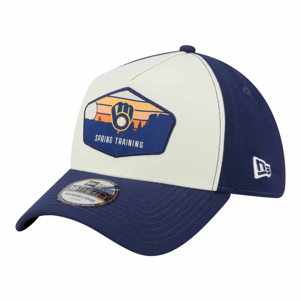 Stone Milwaukee Brewers New Era 2026 Spring Training Fan Pack Gradient 39THIRTY Flex Hat