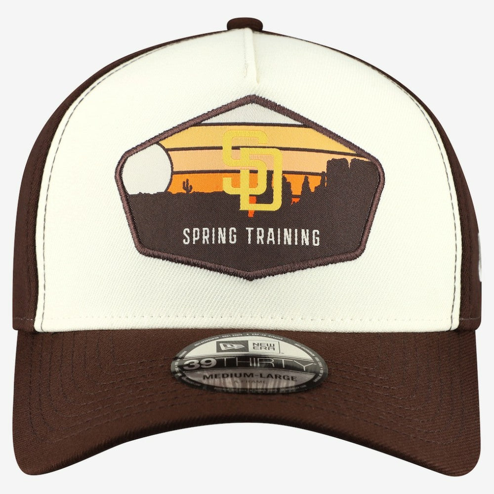 Stone San Diego Padres New Era 2026 Spring Training Fan Pack Gradient 39THIRTY Flex Hat