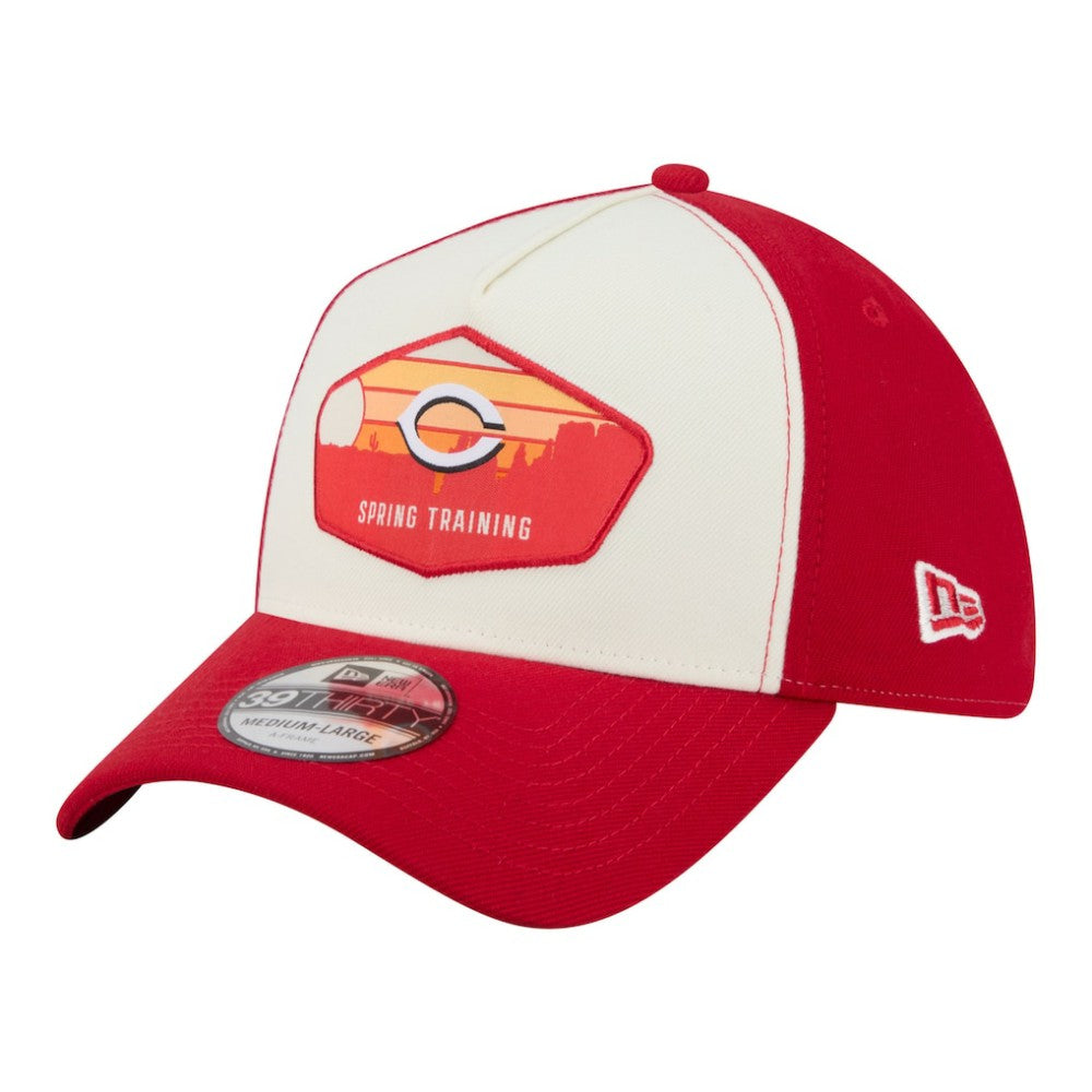 Stone Cincinnati Reds New Era 2026 Spring Training Fan Pack Gradient 39THIRTY Flex Hat
