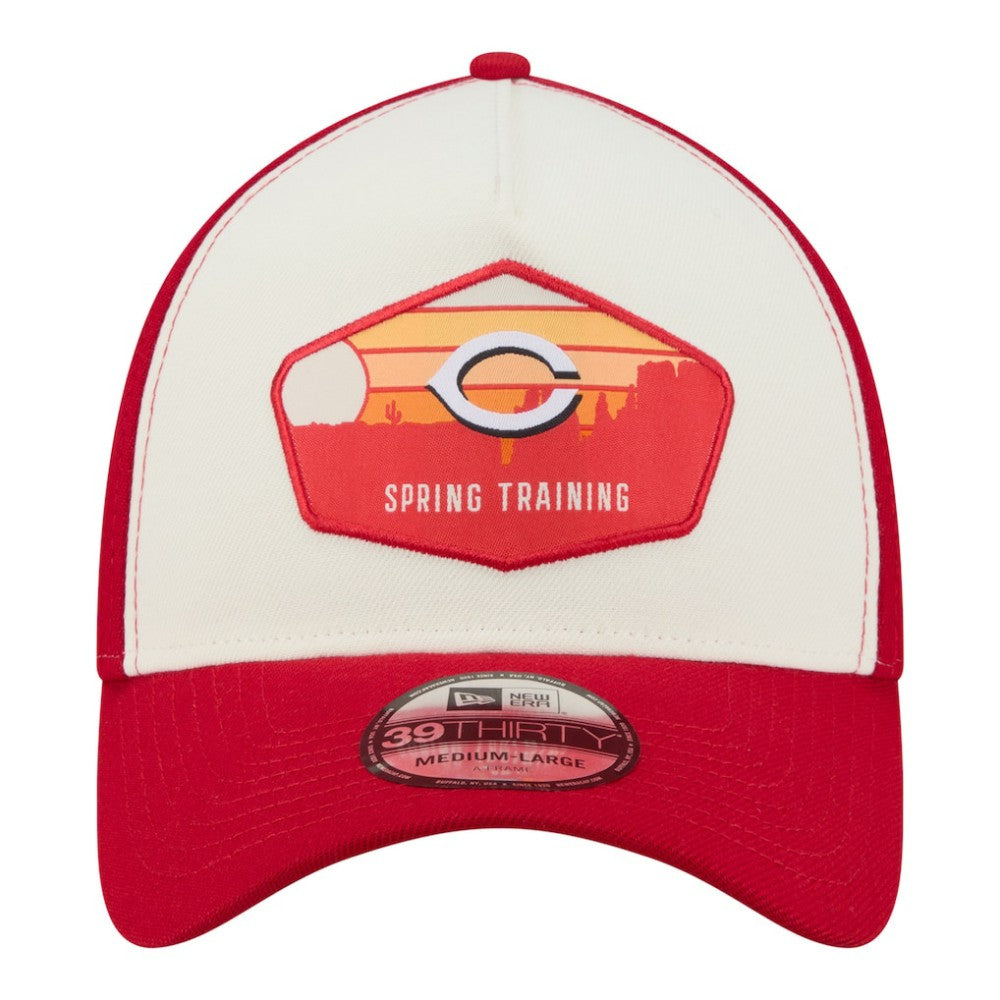 Stone Cincinnati Reds New Era 2026 Spring Training Fan Pack Gradient 39THIRTY Flex Hat