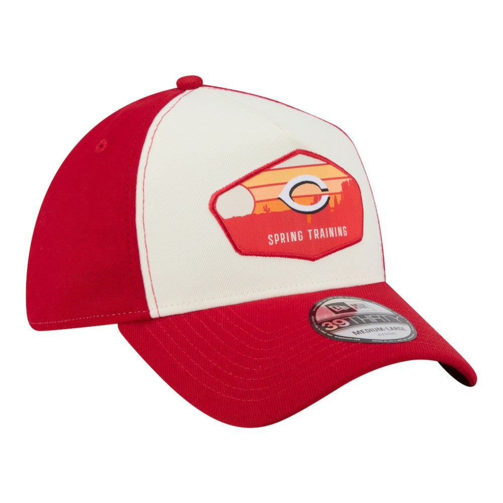 Stone Cincinnati Reds New Era 2026 Spring Training Fan Pack Gradient 39THIRTY Flex Hat