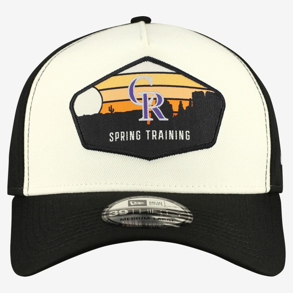 Stone Colorado Rockies New Era 2026 Spring Training Fan Pack Gradient 39THIRTY Flex Hat