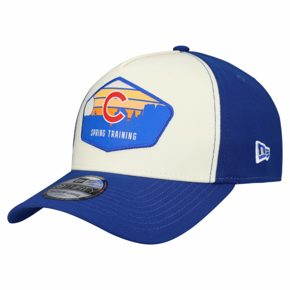 Stone/Royal Chicago Cubs New Era 2026 Spring Training Fan Pack Gradient 39THIRTY Flex Hat