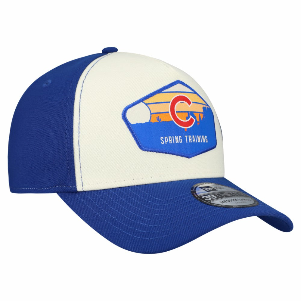 Stone/Royal Chicago Cubs New Era 2026 Spring Training Fan Pack Gradient 39THIRTY Flex Hat