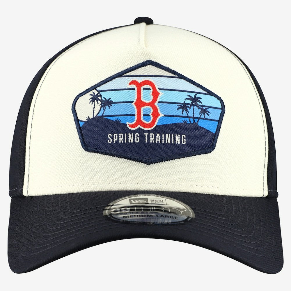 Stone Boston Red Sox New Era 2026 Spring Training Fan Pack Gradient 39THIRTY Flex Hat