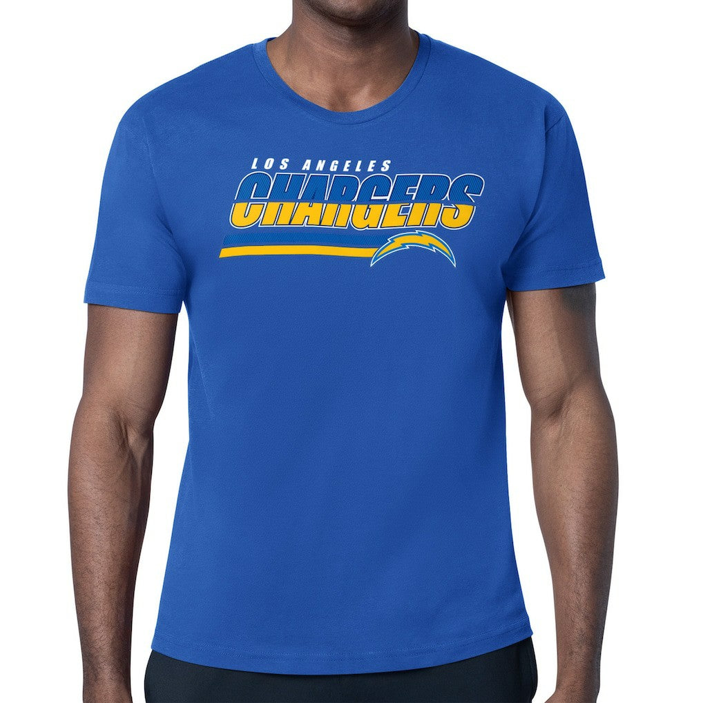 Starter Logo Push Graphic T-Shirt - Los Angeles Chargers T-shirts