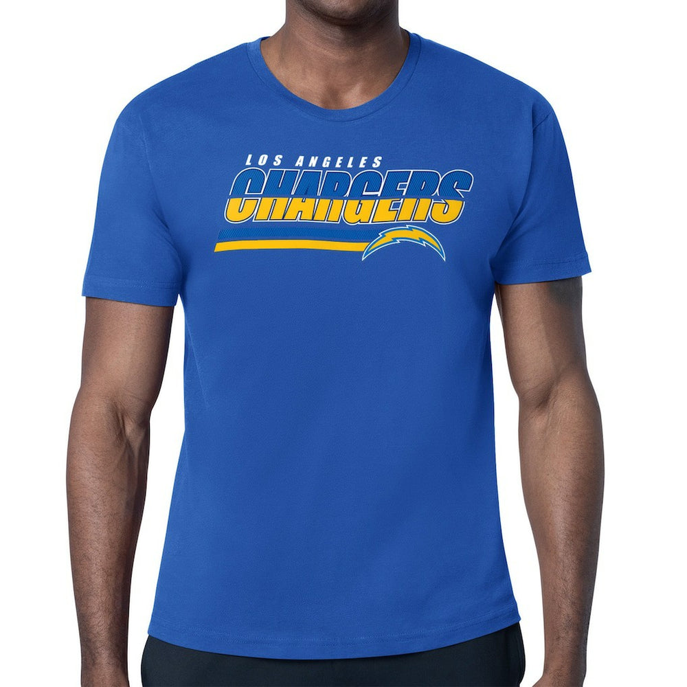 Starter Logo Push Graphic T-Shirt - Los Angeles Chargers T-shirts