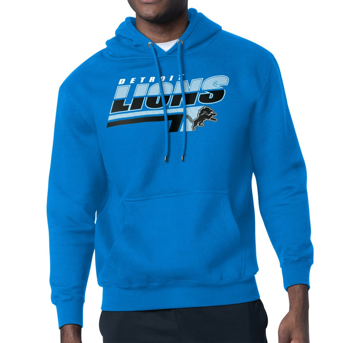 Starter Logo Push Graphic Hoodie - Detroit Lions Hoodies