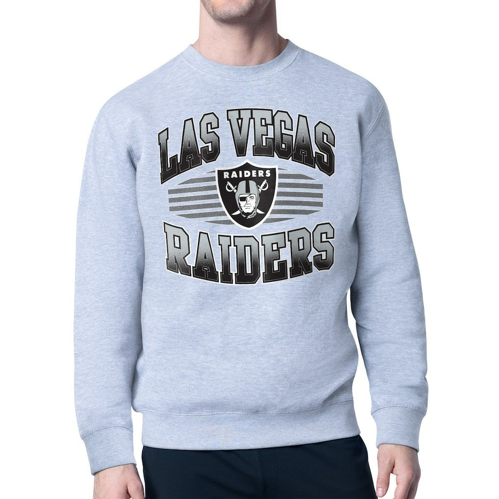Starter Team Grit Graphic Fleece Pullover Sweatshirt - Las Vegas Raiders Pullover