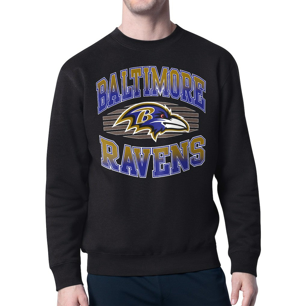 Starter Team Grit Graphic Fleece Pullover Sweatshirt - Baltimore Ravens Pullover