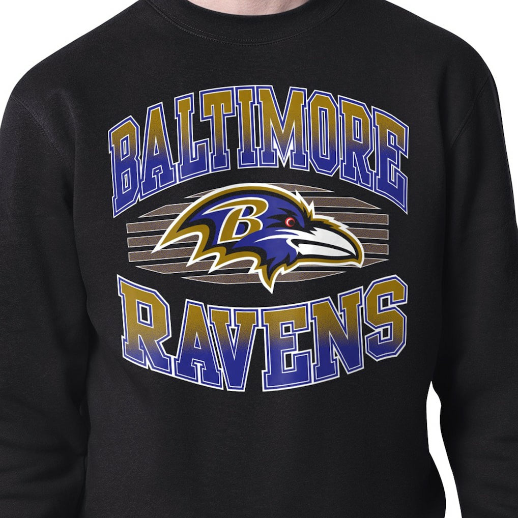 Starter Team Grit Graphic Fleece Pullover Sweatshirt - Baltimore Ravens Pullover