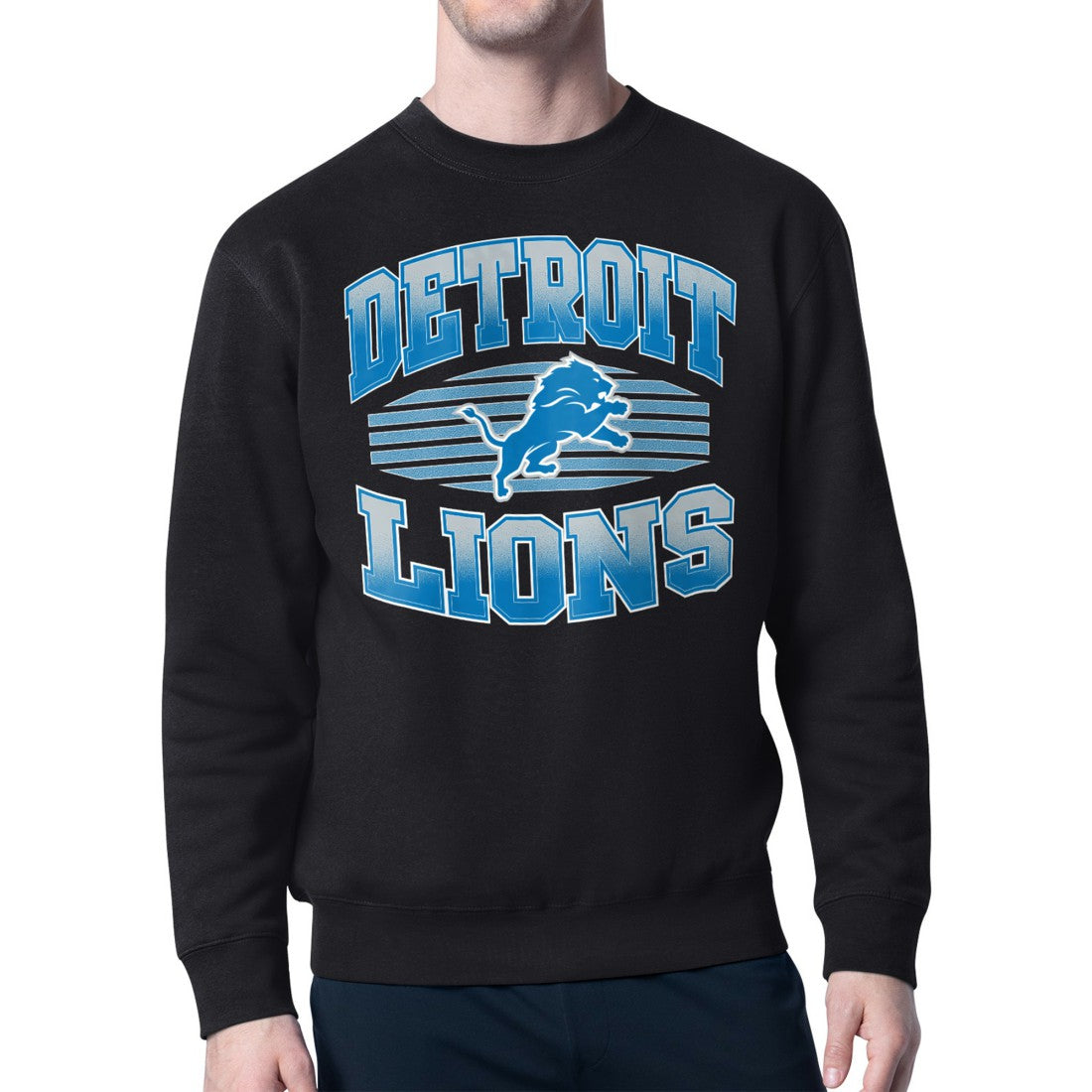 Starter Team Grit Graphic Fleece Pullover Sweatshirt - Detroit Lions Pullover