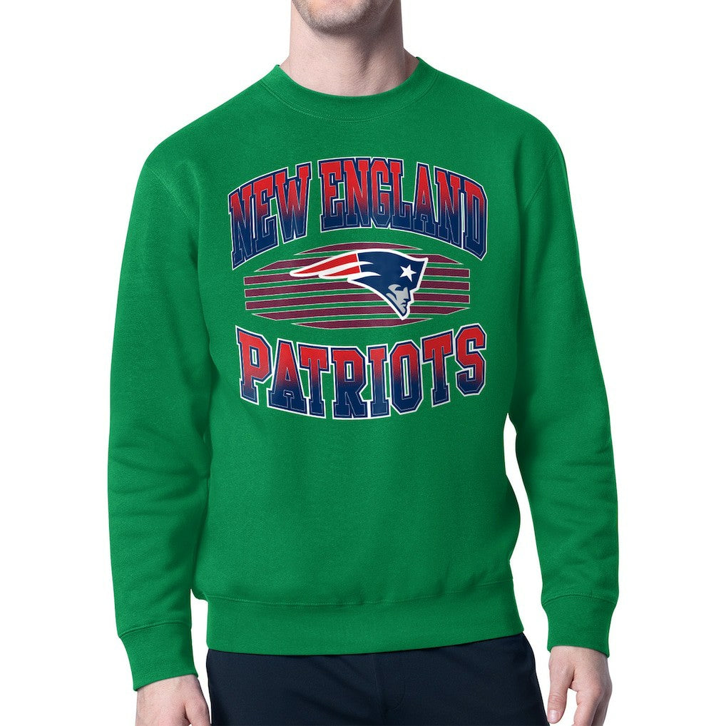 Starter Team Grit Graphic Fleece Pullover Sweatshirt - New England Patriots Pullover