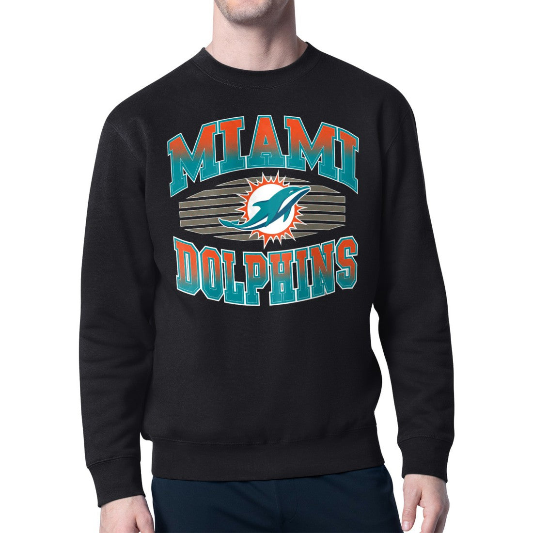 Starter Team Grit Graphic Fleece Pullover Sweatshirt - Miami Dolphins Pullover