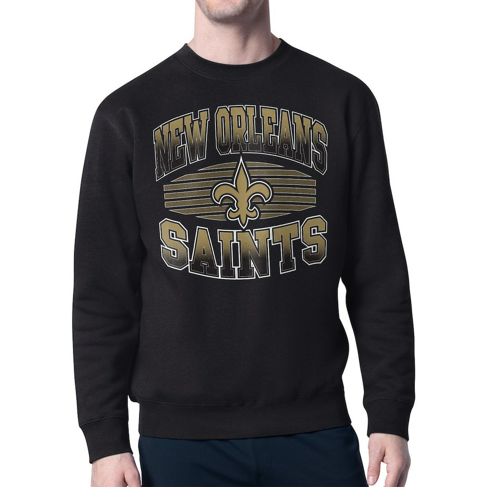 Starter Team Grit Graphic Fleece Pullover Sweatshirt - New Orleans Saints Pullover