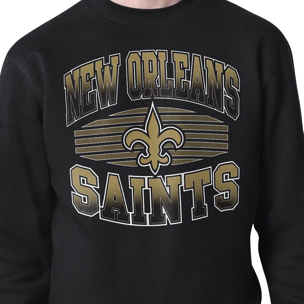 Starter Team Grit Graphic Fleece Pullover Sweatshirt - New Orleans Saints Pullover