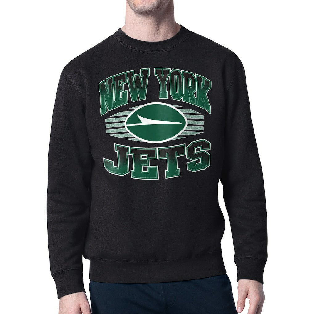 Starter Team Grit Graphic Fleece Pullover Sweatshirt - New York Jets Pullover