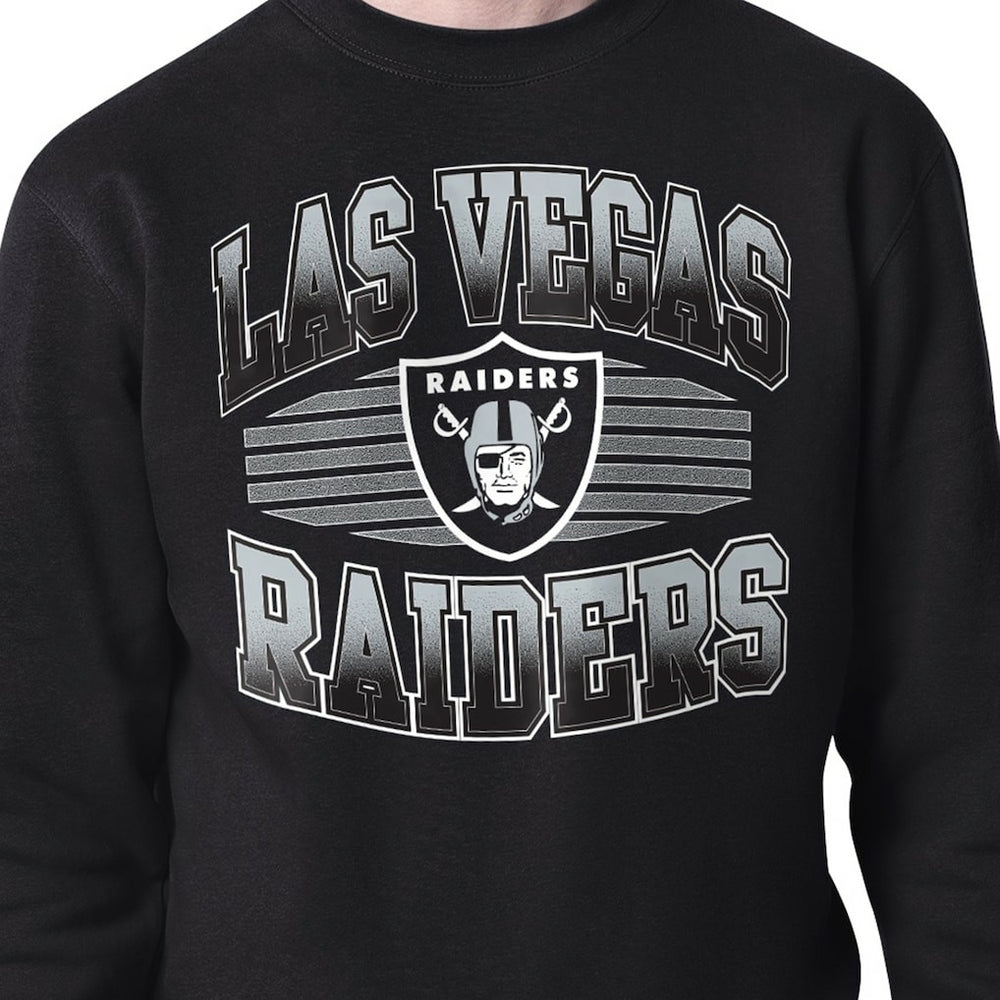Starter Team Grit Graphic Fleece Pullover Sweatshirt - Las Vegas Raiders Pullover