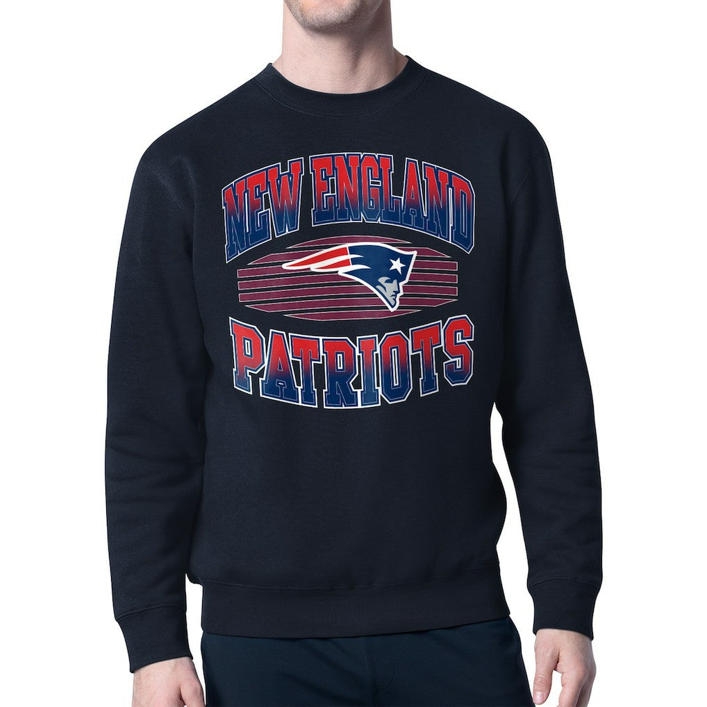 Starter Team Grit Graphic Fleece Pullover Sweatshirt - New England Patriots Pullover