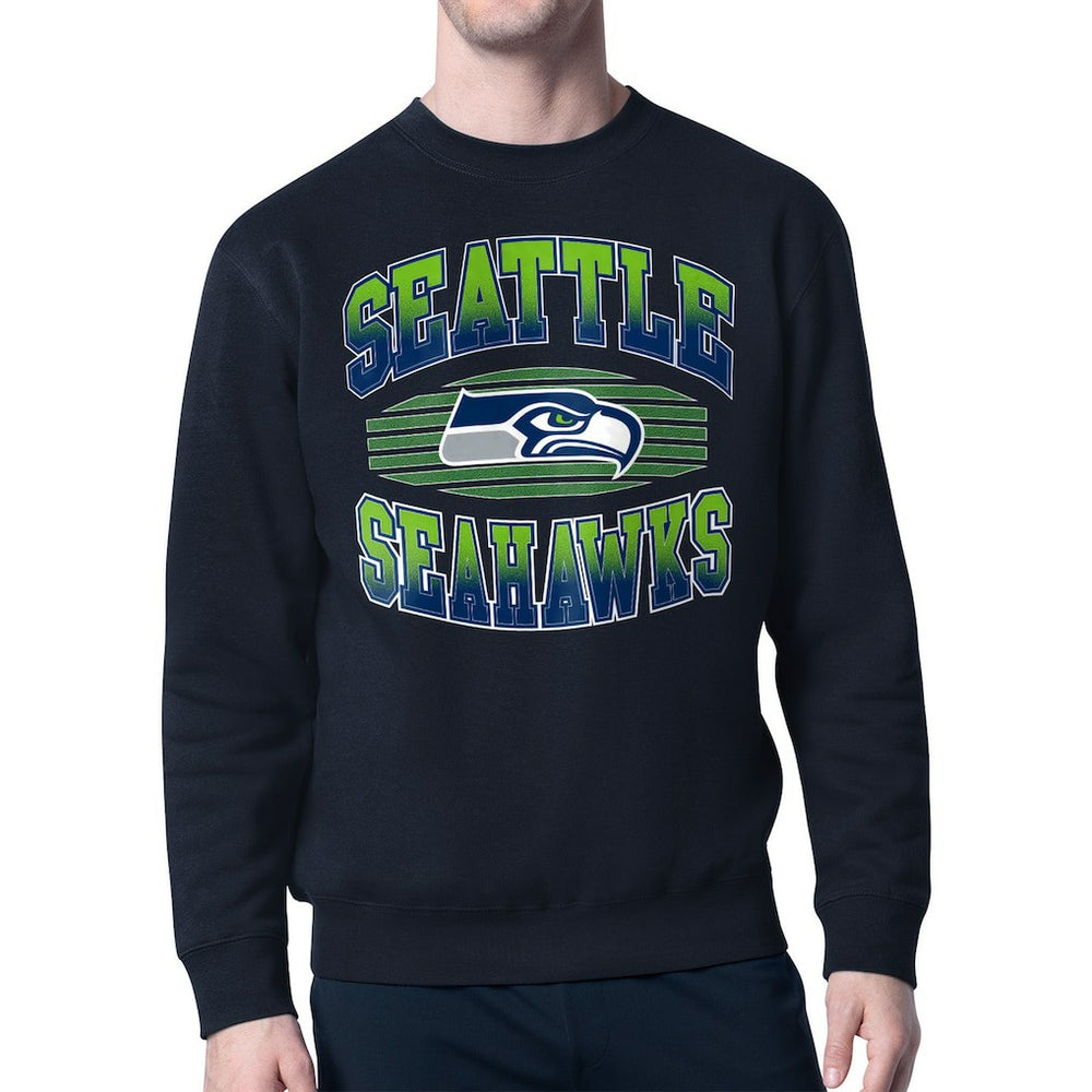 Starter Team Grit Graphic Fleece Pullover Sweatshirt - Seattle Seahawks Pullover