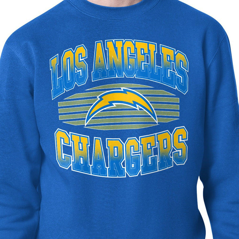Starter Team Grit Graphic Fleece Pullover Sweatshirt - Los Angeles Chargers Pullover