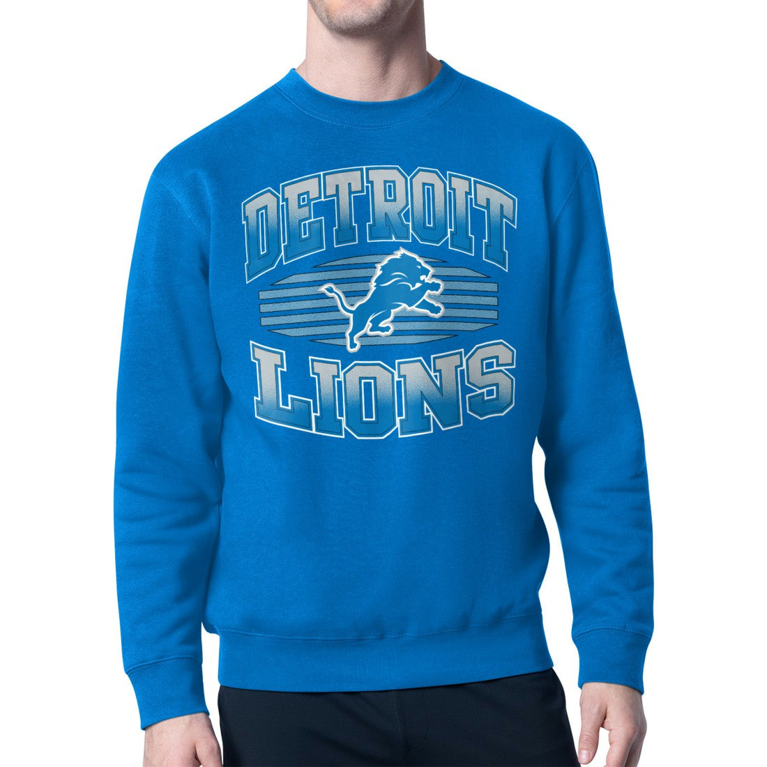 Starter Team Grit Graphic Fleece Pullover Sweatshirt - Detroit Lions Pullover