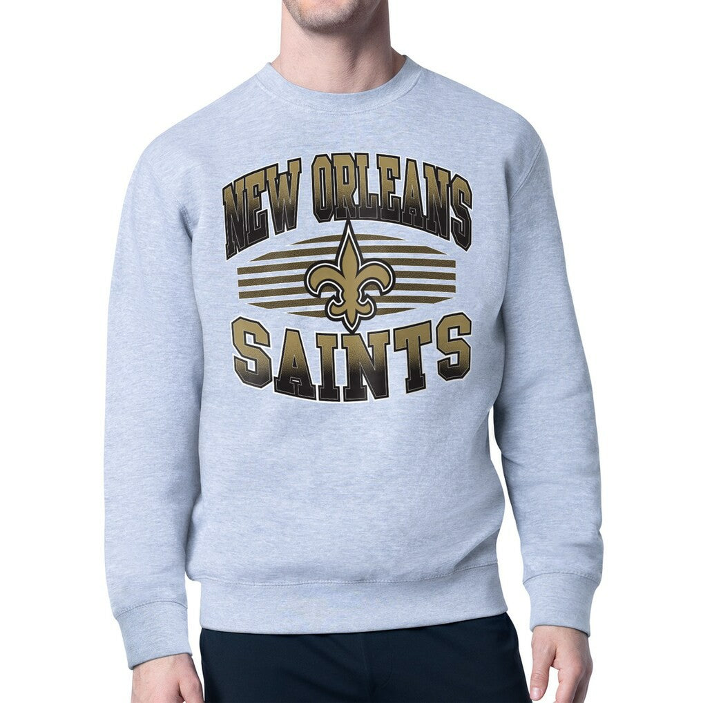 Starter Team Grit Graphic Fleece Pullover Sweatshirt - New Orleans Saints Pullover