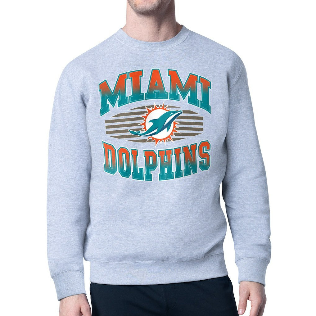 Starter Team Grit Graphic Fleece Pullover Sweatshirt - Miami Dolphins Pullover