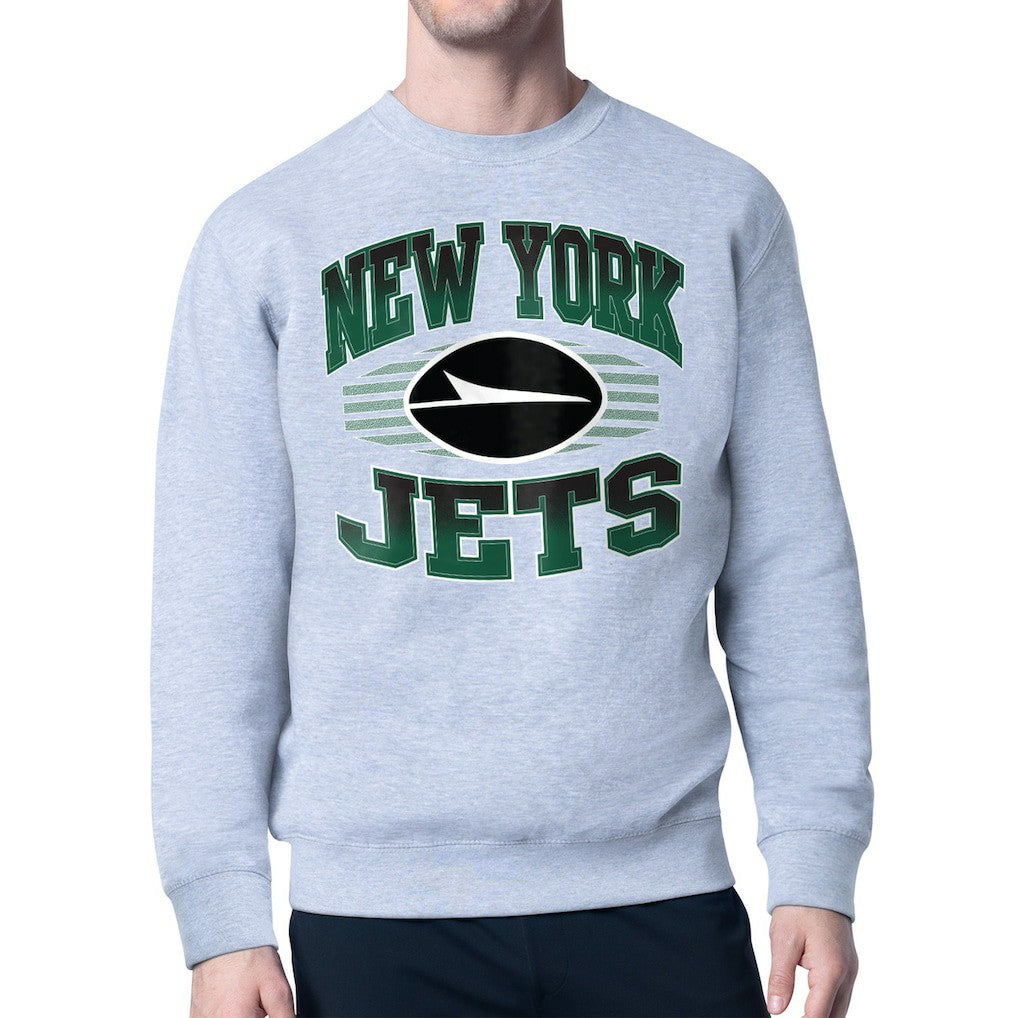 Starter Team Grit Graphic Fleece Pullover Sweatshirt - New York Jets Pullover