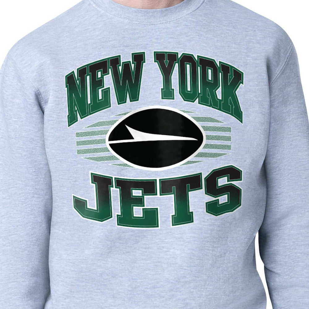 Starter Team Grit Graphic Fleece Pullover Sweatshirt - New York Jets Pullover