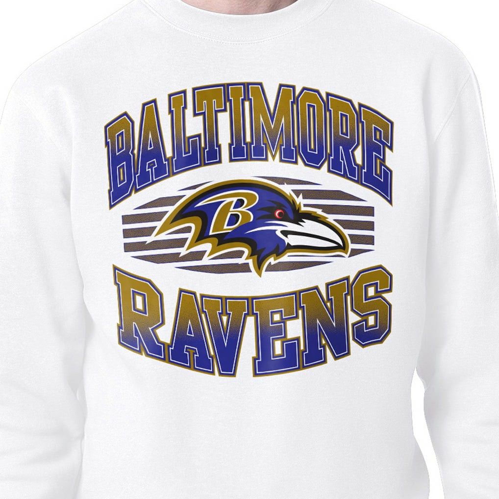 Starter Team Grit Graphic Fleece Pullover Sweatshirt - Baltimore Ravens Pullover