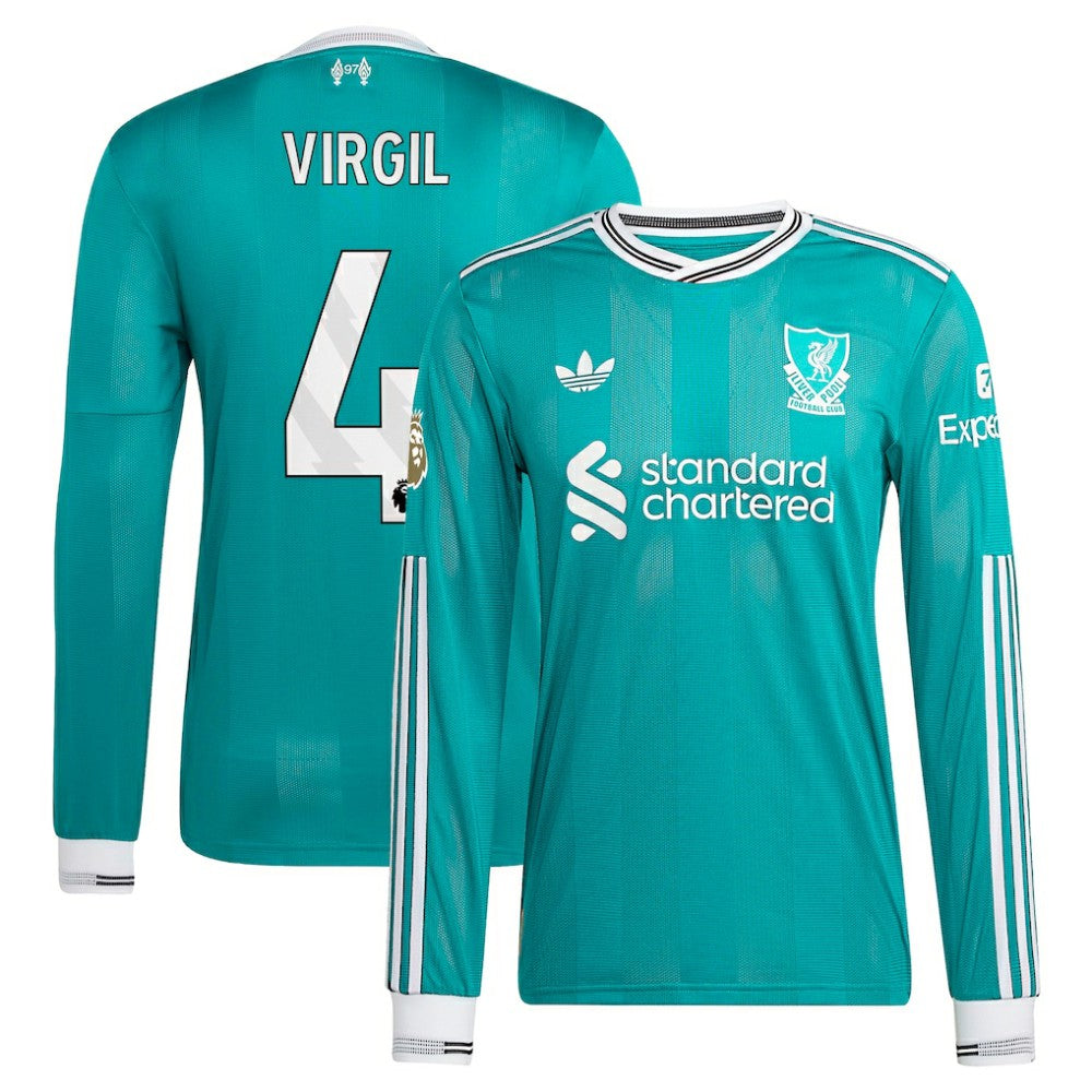 Virgil van Dijk Liverpool 2025/26 Third Long Sleeve Player Jersey