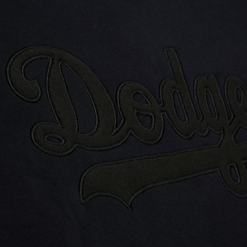 Black Los Angeles Dodgers Mitchell & Ness Phantom Fleece Crewneck Sweatshirt