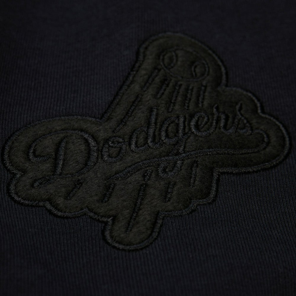 Black Los Angeles Dodgers Mitchell & Ness Phantom Fleece Crewneck Sweatshirt