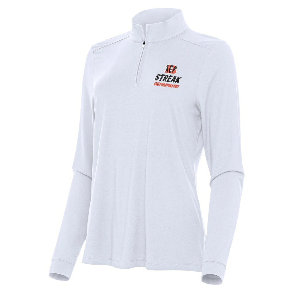 Antigua Women's Streak Intent Quarter-Zip Pullover - Cincinnati Bengals Pullover