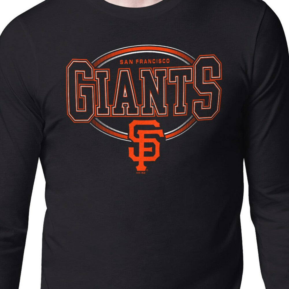 Black San Francisco Giants Starter Team Track Graphic Long Sleeve T-Shirt