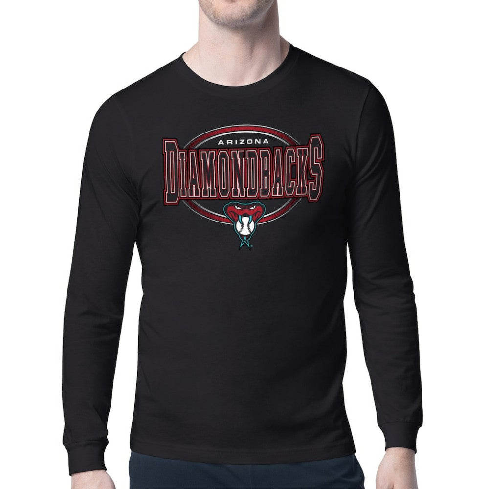 Black Arizona Diamondbacks Starter Team Track Graphic Long Sleeve T-Shirt